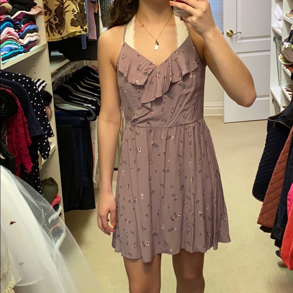 Purple floral summer dress - Picture 1 of 4